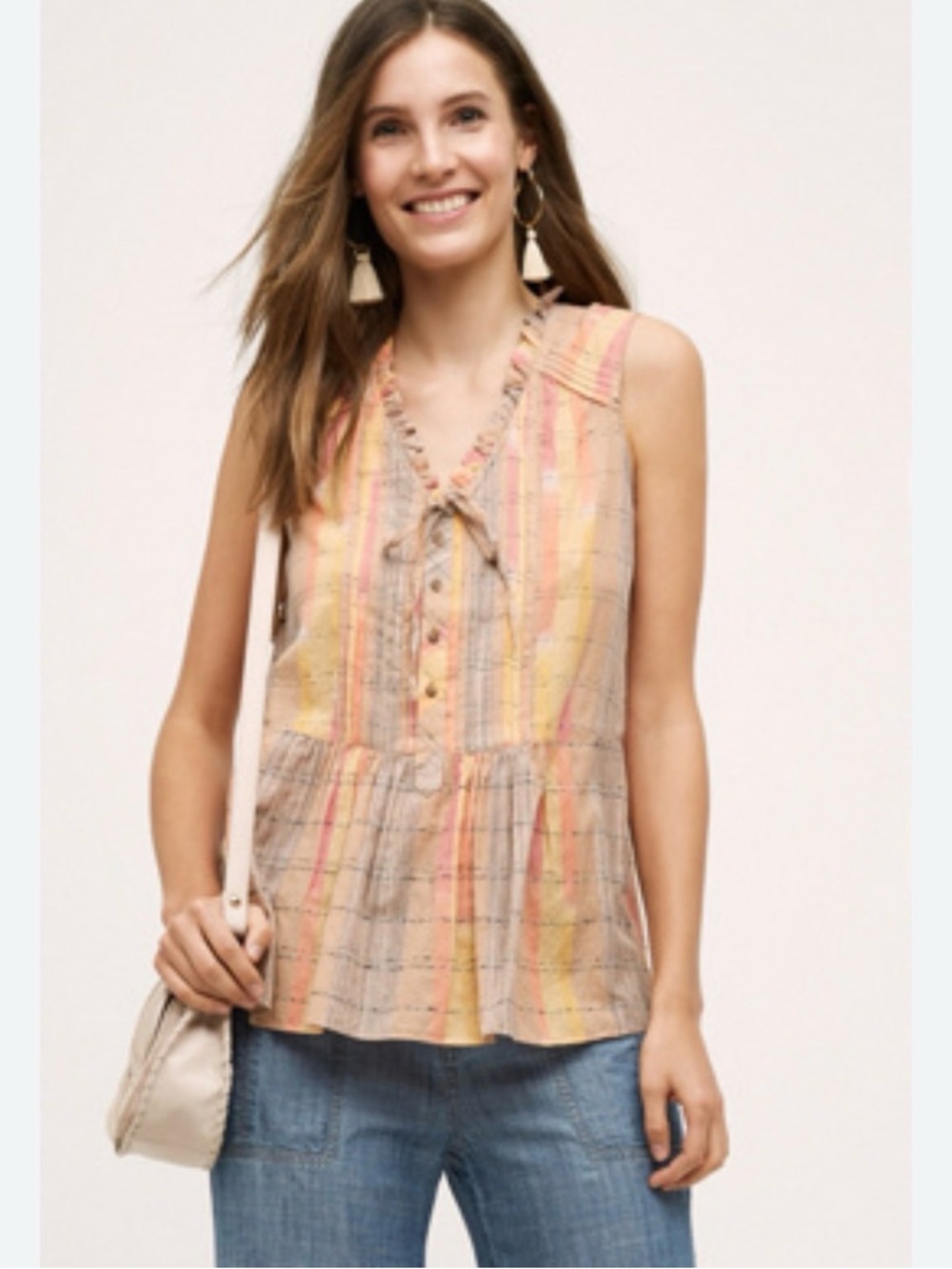 Anthropologie Holding Horses Faye Tank, Size 12p, EUC